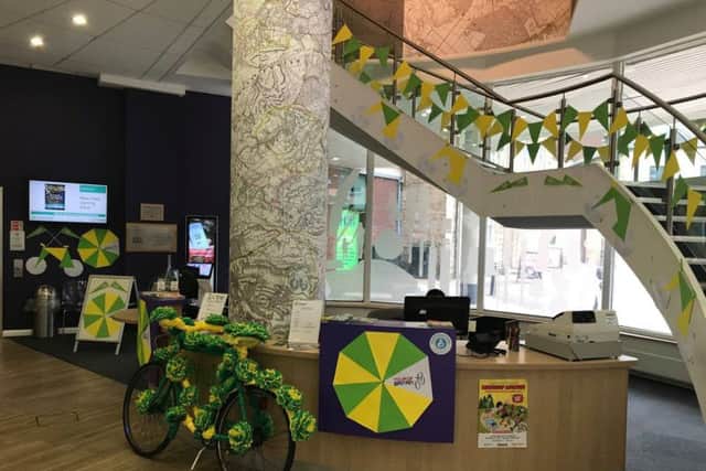 Mansfield Library is getting in the Tour of Britain spirit