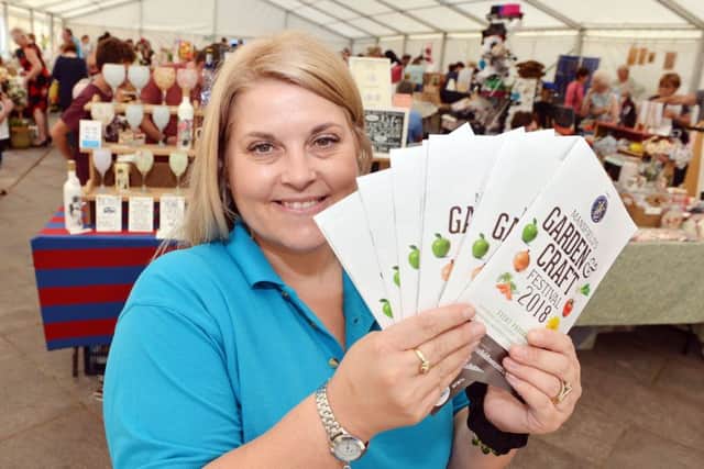 Mansfield garden and craft festival 2018. Nikki Rolls CEO Mansfield Bid, in its 6th year of running the show.