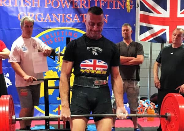 Powerlifter Craig Stone on his way to gold at the UK Championships