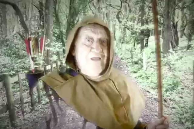 Peter Parsons, starring his own video, 'The Return of Robin Hood'.