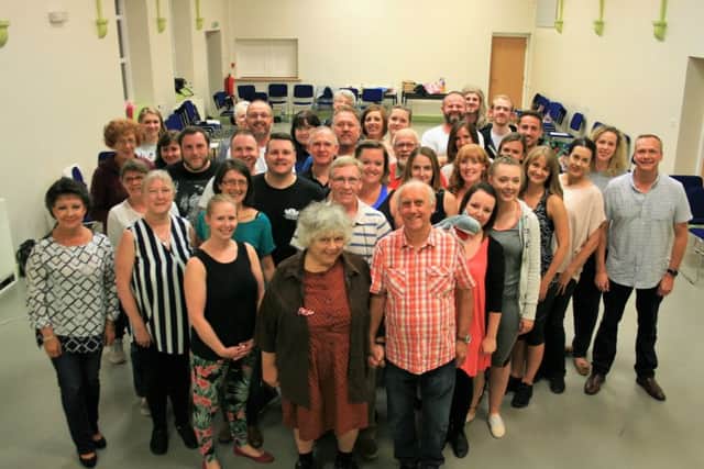 Actress Miriam Margolyes with members of Masque Productions
