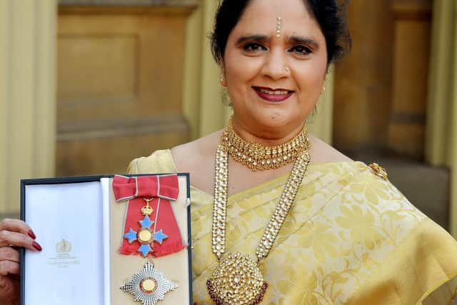 Dame Asha Kwas made an OBE  Officer of the Most Excellent Order of the British Empire  and a Dame Commander of the Most Excellent Order of the British Empire in 2014 in recognition of her services to further education, the first Indian-born person to be made a Dame  the female equivalent of a knighthood  in 83 years