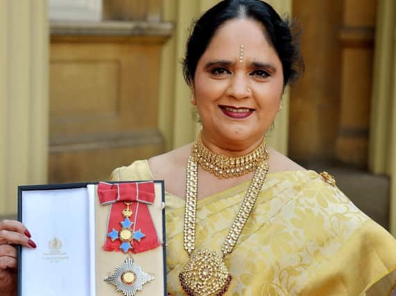 Dame Asha Kwas made an OBE  Officer of the Most Excellent Order of the British Empire  and a Dame Commander of the Most Excellent Order of the British Empire in 2014 in recognition of her services to further education, the first Indian-born person to be made a Dame  the female equivalent of a knighthood  in 83 years