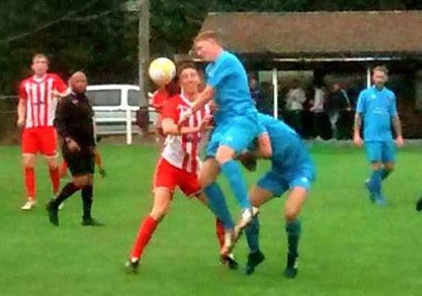 Action from Clipstone's 1-0 win at Ingles.