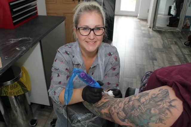 Five-star tattoo artist Helen Molloy at her Trinity Ink studio.