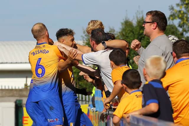 Picture by Gareth Williams/AHPIX.com; Football; Sky Bet League Two; Mansfield Town v Carlisle United; 1/9/18  KO 15:00; The One Call Stadium; copyright picture; Howard Roe/AHPIX.com; Mansfield's Tyler Walker celebrates after giving them the lead