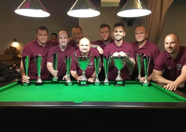 The victorious Nottinghamshire A pool team.