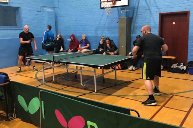 Dean Brookes, left, and Nathan Hollingworth in action in the final.