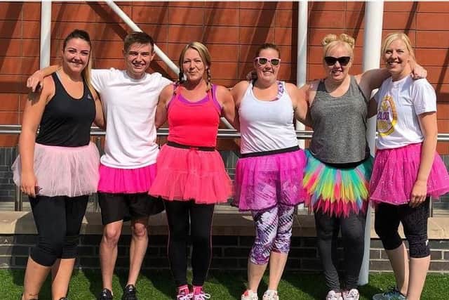 Caring staff at Lammas Leisure Centre in Sutton donned their tutus to tackle an obstacle course in aid of Bobbys Fund.