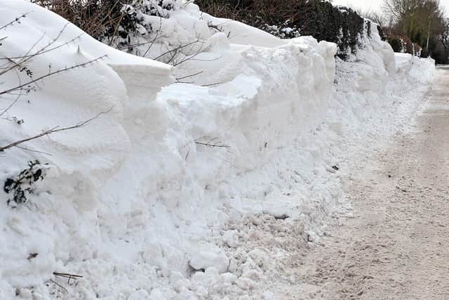 Snow pilled up high earlier this year.