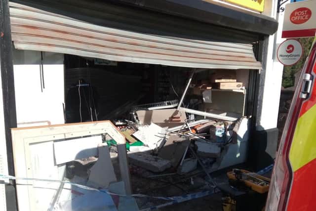 The shop after the raid.