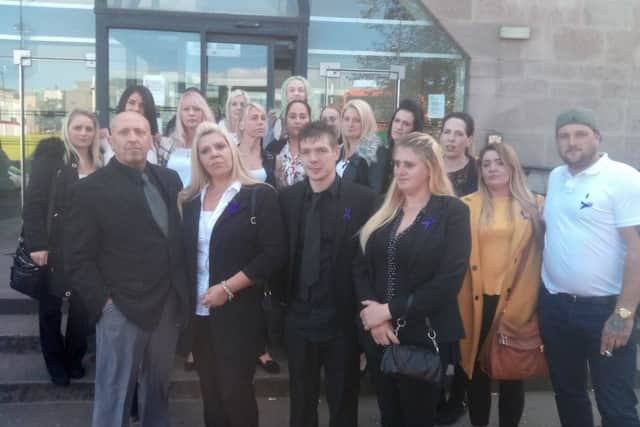 The family and friends of Faye Caliman paid moving tributes to their daughter, sister and friend, outside Nottingham Crown Court, after her husband was sentenced for her murder.