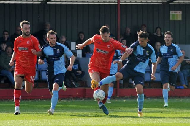 Alfreton Town FC v St Neots Town FC, pictured is Nathan Hotte