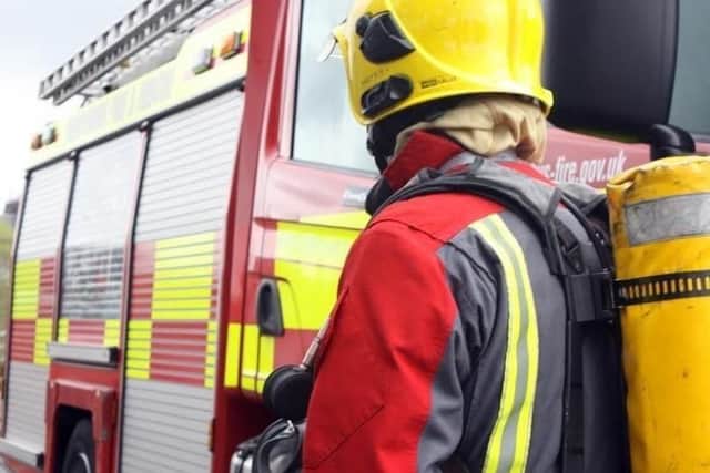 The bus was onStation Street and crews used one hose reel to deal with the fire.