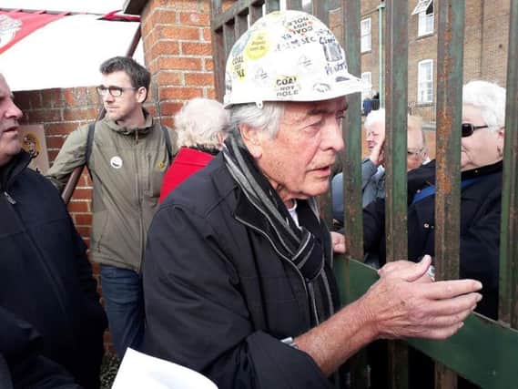 Protestors staging a last-ditch bid to save the home found gates locked