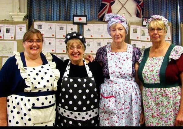 Volunteers at Walesby's Willows community cafe who helped to support the poppy project with a wartime-themed lunch.