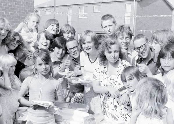 1981: Nothing like a royal wedding as an excuse for throwing a street party at Bretby Court, Mansfield. These kids are enjoying the buffet.