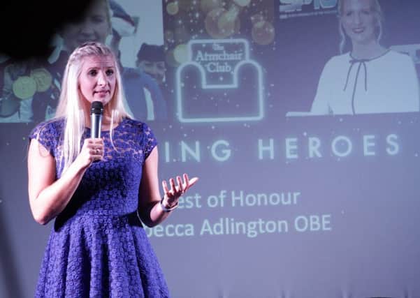 Becky Adlington wows the audience at The Sporting Heroes Ball. (PHOTO BY: Brian Pickering)