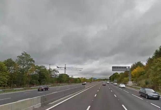 A rolling road block was put in place on the M1