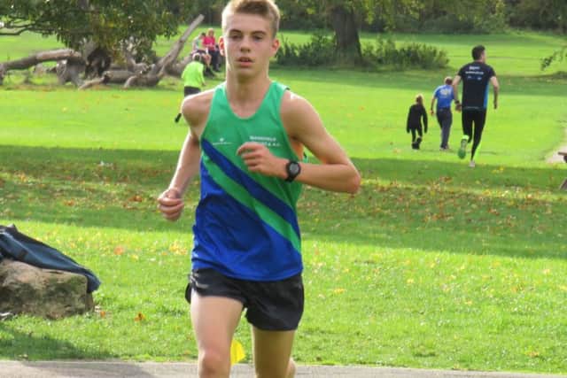 Jenson Connell, who stormed to victory in the U17 boys' race.