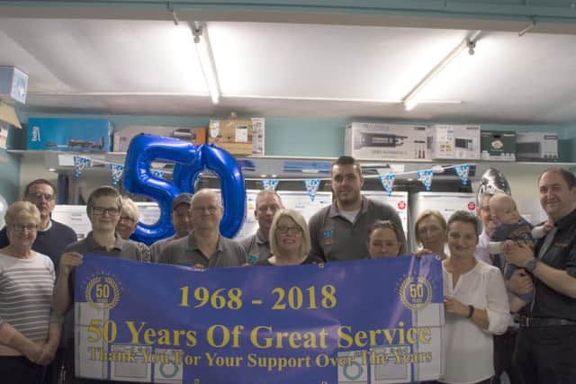 Past and present staff at Jim Grice Ltd celebrate the 50th anniversary.