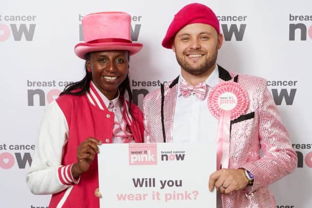 Ben Bradley MP is pictured with Donna Fraser, four-time Olympian for Great Britain and Breast Cancer Now Ambassador. Donna, 45, retired from participating in professional athletics after she was diagnosed with breast cancer in May 2009.