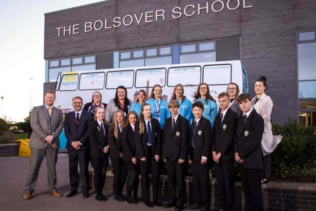 The Dancop STEM bus visits The Bolsover School, photographed by Richard Richards Photography.
