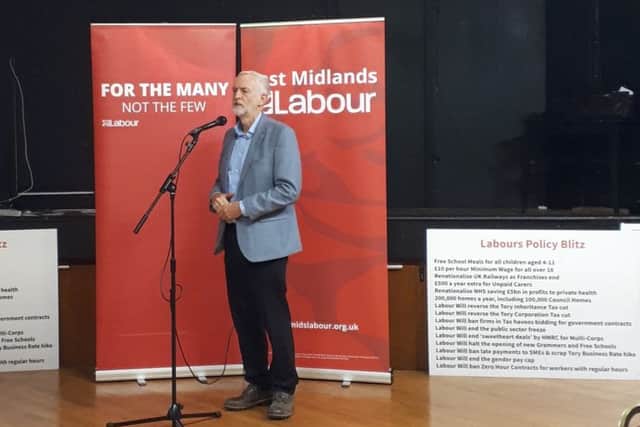 The Labour leader speaking at a members event in Annesley.