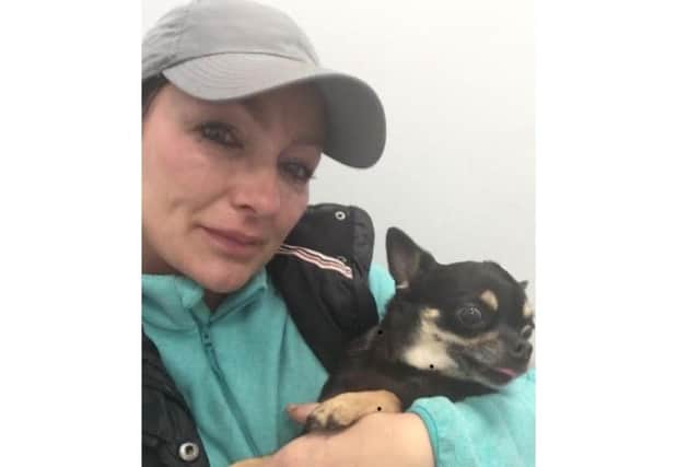 Katie saying goodbye to Princess