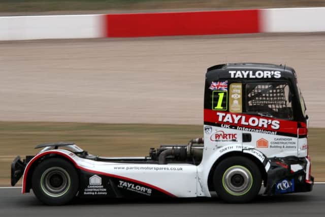 Truck-racer Ryan Smith in action at Brands Hatch. (PHOTO BY: Paul Horton Motorsport).