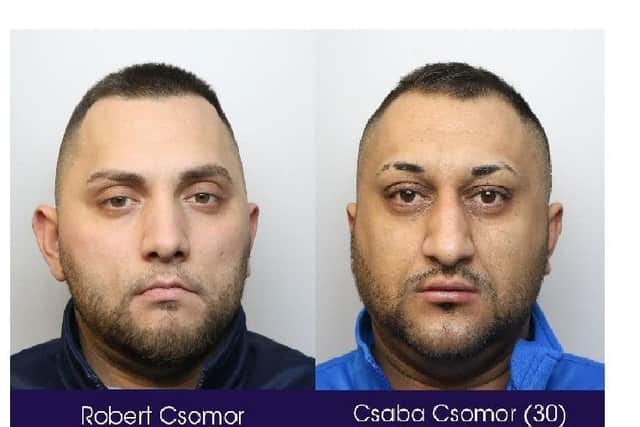 Robert Csomo and Csaba Csomor. Photo: Nottinghamshire Police.