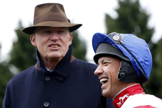Trainer John Gosden and jockey Frankie Dettori, who proved quite a double act on Qipco Brtitish Champions Day at Ascot.