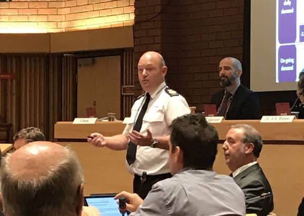 Chief constable Craig Guildford speaking at Ashfield District Council.