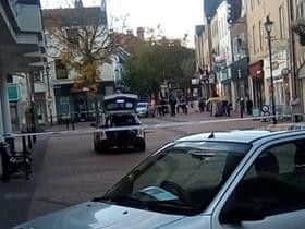 The police cordon