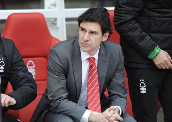 IN PICTURE:  Forest manager Aitor Karanka
STORY: SPORT LEAD: Nottingham Forest v Derby County.  Sky Bet Championship match at The City Ground, Nottingham.  Sunday 11th March 2018.