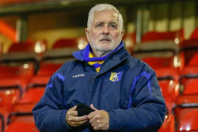 Stags fans pictured at Crewe. Picture Andrew Roe/AHPIX LTD.