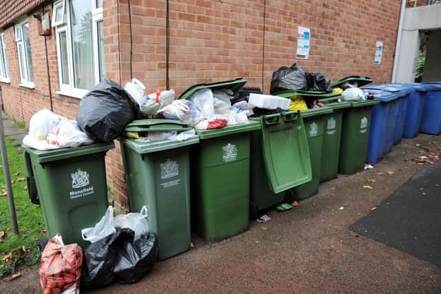 Bins issue MDC. Residents are complaining that their bins are not being collected properly and their provision for bins has been reduced by the council.
