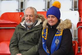 Picture by Gareth Williams/AHPIX.com; Football; Sky Bet League Two; Cheltenham Town v Mansfield Town; 03/11/18  KO 15:00; The Jonny Rocks Stadium; copyright picture; Howard Roe/AHPIX.com; Mansfield fans at Cheltenham