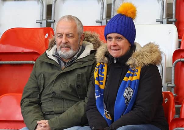 Picture by Gareth Williams/AHPIX.com; Football; Sky Bet League Two; Cheltenham Town v Mansfield Town; 03/11/18  KO 15:00; The Jonny Rocks Stadium; copyright picture; Howard Roe/AHPIX.com; Mansfield fans at Cheltenham