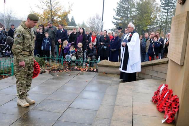 A scene from a previous Remembrance Day service in Mansfield.