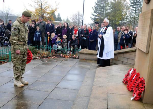 A scene from a previous Remembrance Day service in Mansfield.