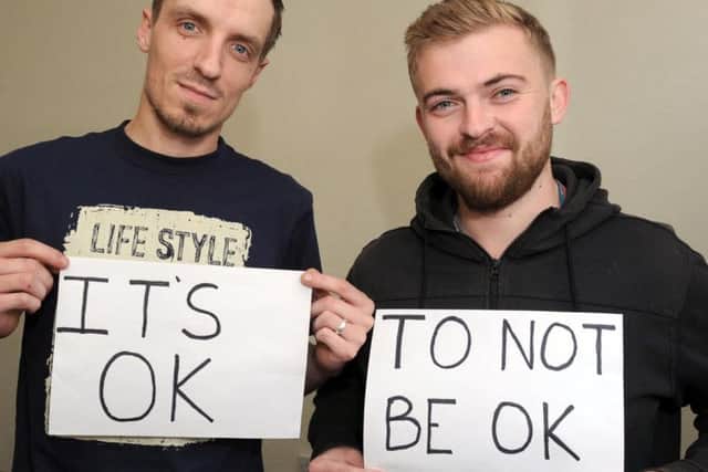 Michael Klimek, right, Keelan Genders, right