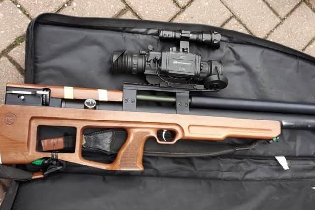 Several weapons were seized.