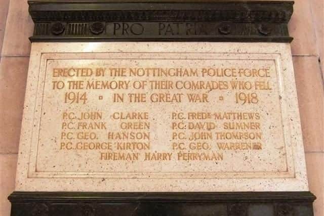 Nottingham Police Force Memorial