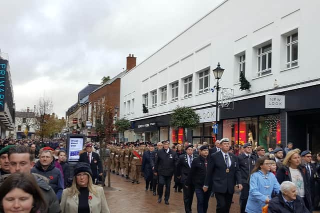 Military parade in West Gate.