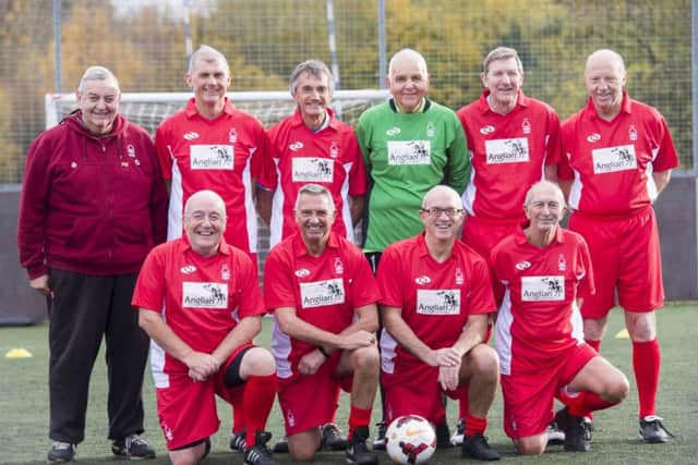 The Mansfield Senior Reds Walking Football Club, has received a £300 sponsorship from Anglian Home Improvements to purchase a new team kit for the upcoming season