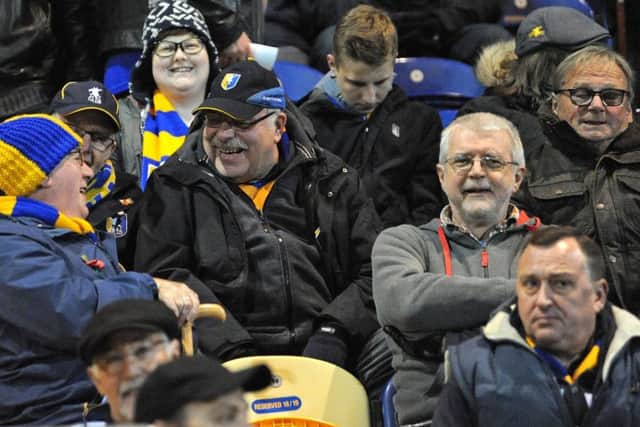 Mansfield Town v Scunthorpe Utd. fans gallery.