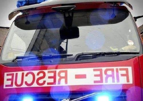 Firefighters rescued a trapped casualty after a road traffic collision.