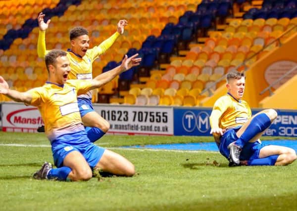 SPORT: FOOTBALL: FA Youth Cup Second Round : Mansfield Town v Chester FC : 21 November 2018: One Call Stadium