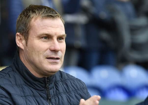 Mansfield Town manager David Flitcroft before the game: Picture by Steve Flynn/AHPIX.com, Football: Skybet League 2  match Mansfield Town -V- MK Dons at One Call Stadium, Mansfield, Nottinghamshire, England on copyright picture Howard Roe 07973 739229